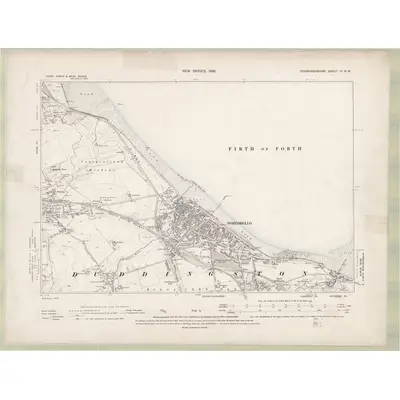 1894 Map of Edinburghshire Sheet IV.NW, 1896 Print