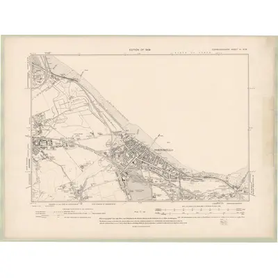 1905 Map of Edinburghshire Sheet IV.NW, 1909 Print