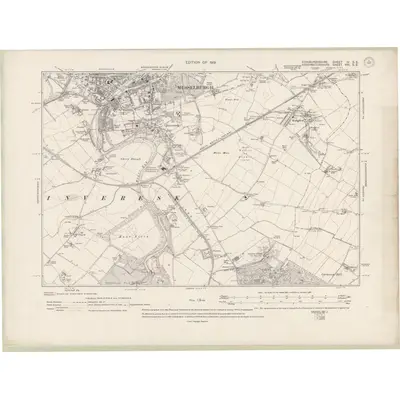 1913 Map of Edinburghshire Sheet IV.SE, 1919 Print