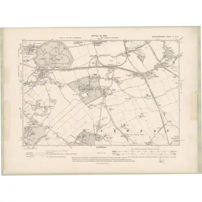1906 Map of Edinburghshire Sheet IV.SW, 1909 Print
