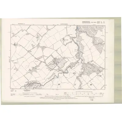 1892 Map of Edinburghshire Sheet IX.SE, 1895 Print
