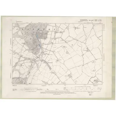 1892 Map of Edinburghshire Sheet IX.SW, 1895 Print
