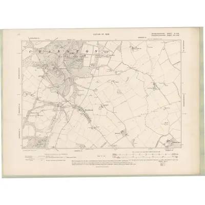 1906 Map of Edinburghshire Sheet IX.SW, 1909 Print