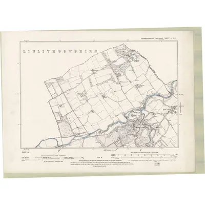 1893 Map of Edinburghshire Sheet V.NE, 1895 Print