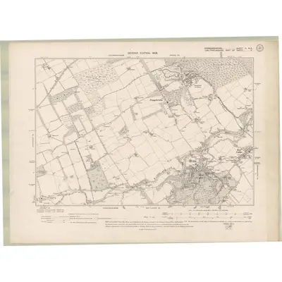 1905 Map of Edinburghshire Sheet V.NE, 1908 Print