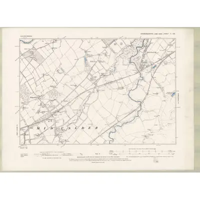 1893 Map of Edinburghshire Sheet V.SE, 1895 Print