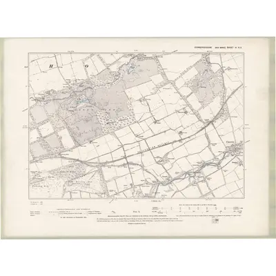 1893 Map of Edinburghshire Sheet VI.NE, 1895 Print