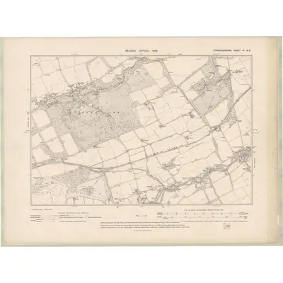 1905 Map of Edinburghshire Sheet VI.NE, 1908 Print