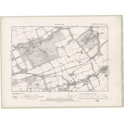 1913 Map of Edinburghshire Sheet VI.NE, 1941 Print