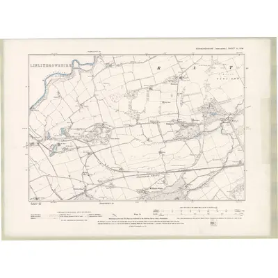 1893 Map of Edinburghshire Sheet VI.NW, 1895 Print