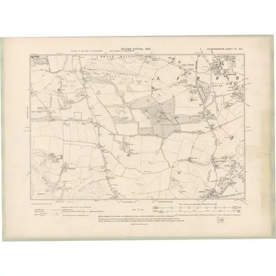 1905 Map of Edinburghshire Sheet VII.NE, 1908 Print