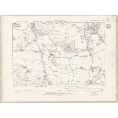 1932 Map of Edinburghshire Sheet VII.NE, 1934 Print