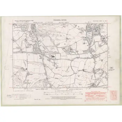 1938 Map of Edinburghshire Sheet VII.NE, 1947 Print