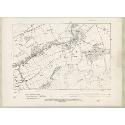 1892 Map of Edinburghshire Sheet VII.NW, 1895 Print