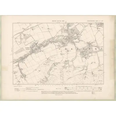 1905 Map of Edinburghshire Sheet VII.NW, 1908 Print