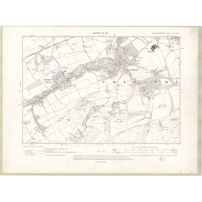 1912 Map of Edinburghshire Sheet VII.NW, 1915 Print