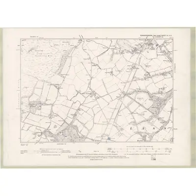 1892 Map of Edinburghshire Sheet VII.SE, 1895 Print