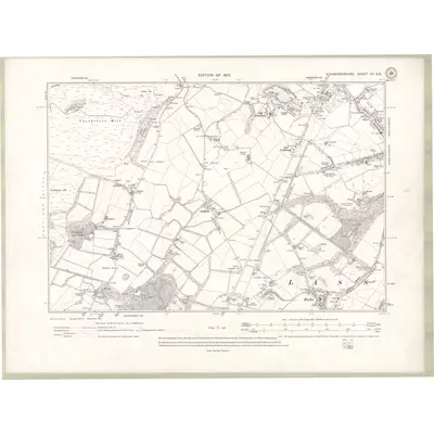 1913 Map of Edinburghshire Sheet VII.SE, 1915 Print