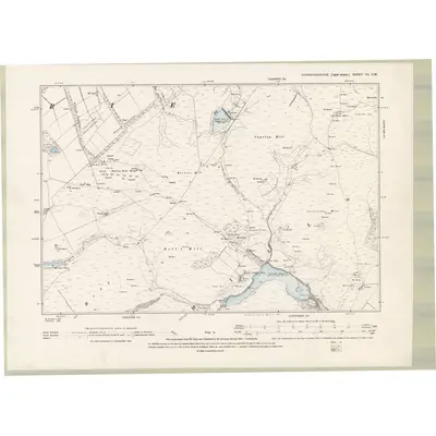 1892 Map of Edinburghshire Sheet VII.SW, 1895 Print