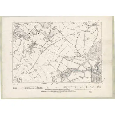 1893 Map of Edinburghshire Sheet VIII.NW, 1895 Print