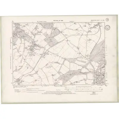 1932 Map of Edinburghshire Sheet VIII.NW, 1934 Print