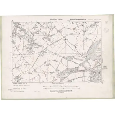 1938 Map of Edinburghshire Sheet VIII.NW, 1944 Print
