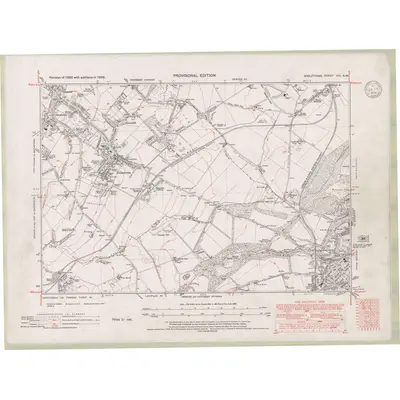 1938 Map of Edinburghshire Sheet VIII.NW, 1946 Print