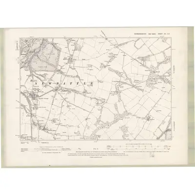 1893 Map of Edinburghshire Sheet VIII.SE, 1895 Print