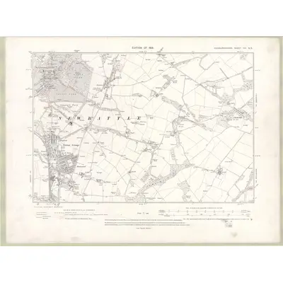 1913 Map of Edinburghshire Sheet VIII.SE, 1915 Print