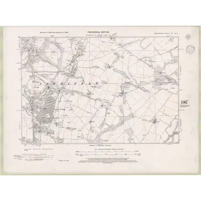 1938 Map of Edinburghshire Sheet VIII.SE, 1944 Print