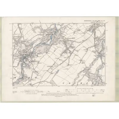 1893 Map of Edinburghshire Sheet VIII.SW, 1895 Print