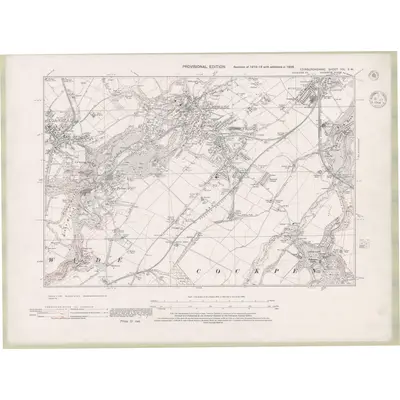 1938 Map of Edinburghshire Sheet VIII.SW, 1944 Print