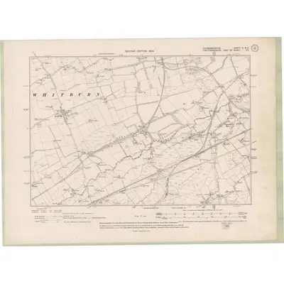 1905 Map of Edinburghshire Sheet X.NE, 1909 Print