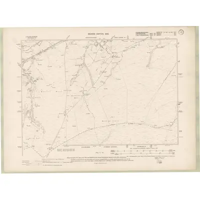 1905 Map of Edinburghshire Sheet X.SE & XVI.NE, 1909 Print