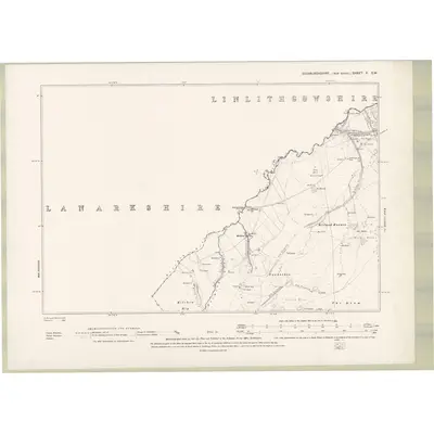 1893 Map of Edinburghshire Sheet X.SW, 1895 Print