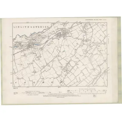 1893 Map of Edinburghshire Sheet XI.NW, 1895 Print