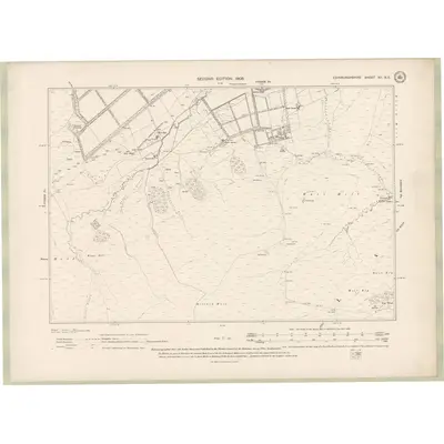 1905 Map of Edinburghshire Sheet XII.NE, 1908 Print