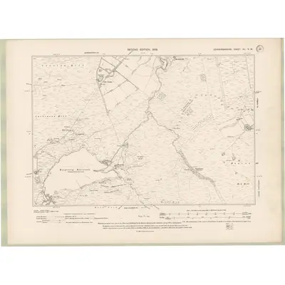 1905 Map of Edinburghshire Sheet XII.NW, 1908 Print