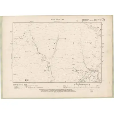 1905 Map of Edinburghshire Sheet XII.SE, 1908 Print