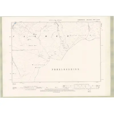 1893 Map of Edinburghshire Sheet XII.SW, 1895 Print