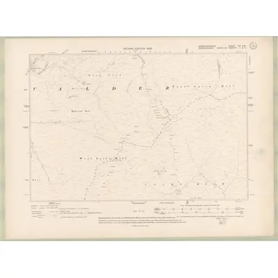 1905 Map of Edinburghshire Sheet XII.SW, 1908 Print