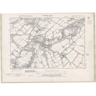 1938 Map of Edinburghshire Sheet XIII.NE, 1944 Print