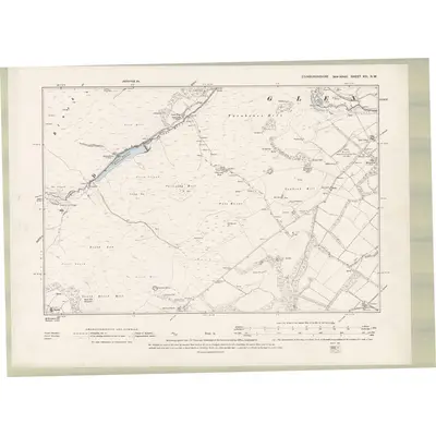 1892 Map of Edinburghshire Sheet XIII.NW, 1895 Print