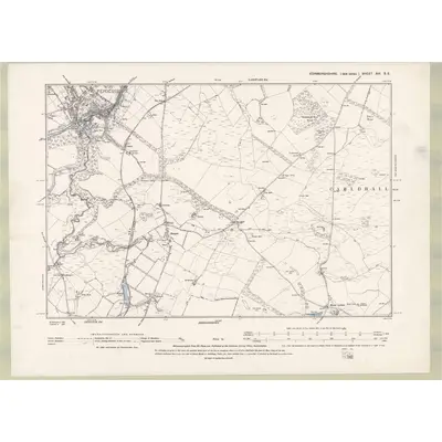 1892 Map of Edinburghshire Sheet XIII.SE, 1895 Print