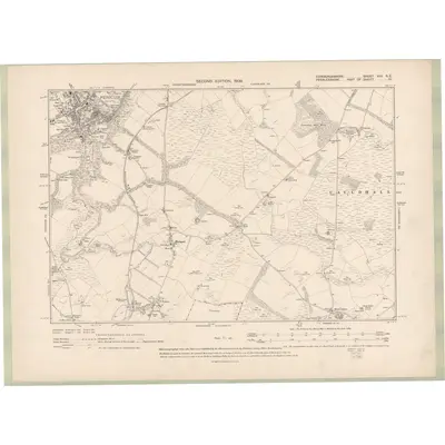 1905 Map of Edinburghshire Sheet XIII.SE, 1908 Print
