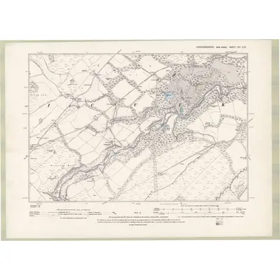 1892 Map of Edinburghshire Sheet XIII.SW, 1895 Print