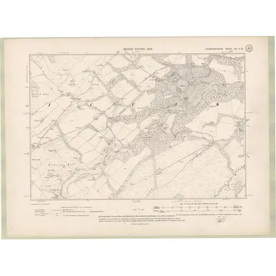 1905 Map of Edinburghshire Sheet XIII.SW, 1908 Print