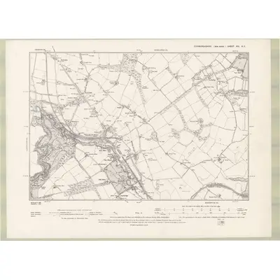 1892 Map of Edinburghshire Sheet XIV.NE, 1895 Print