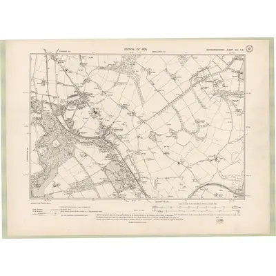 1906 Map of Edinburghshire Sheet XIV.NE, 1908 Print