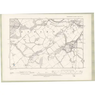 1892 Map of Edinburghshire Sheet XIV.SE, 1895 Print